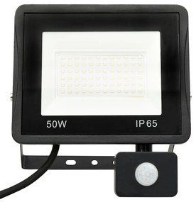 Projetor c/ iluminação LED e sensor 50 W branco quente