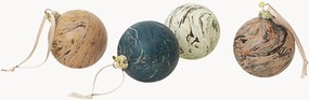 Bolas de Natal em vidro Marble, conjunto de 4