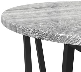 Conjunto de Mesas de Apoio 2 pcs Cinza Sonoma em Madeira e Metal