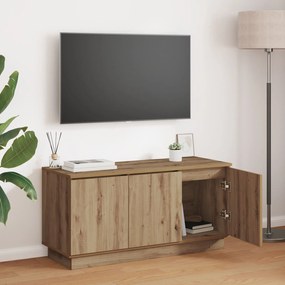 Gabinete de TV Carvalho Artesanal 100x38x49 cm Madeira Engenheirada