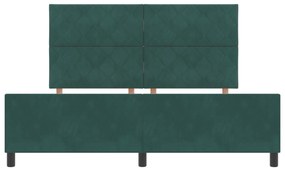 estrutura de cama vidaXL verde escuro 180x200 cm veludo
