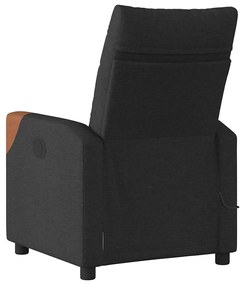 Poltrona de massagens reclinável tecido preto