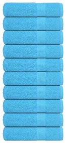 vidaXL Toalhas de banho 10 pcs 70x140 cm 360 gsm 100% algodão turquesa