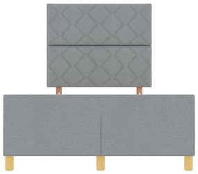 Cama vidaXL Cinza Claro 120x200 cm em Tecido