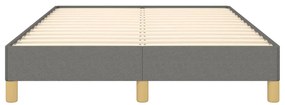 Estrutura de cama sem colchão cinza escuro 120x190 cm tecido