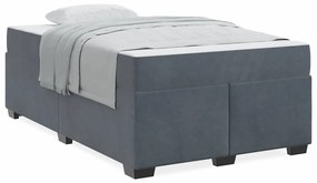 Estrutura de cama com colchão Cinzento escuro 120 x 200 cm