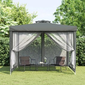 Tenda 3x3 de Eventos com Telhado Duplo - Cinzento