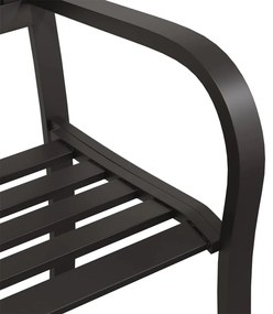 Banco de jardim 125 cm aço preto