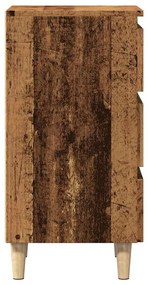 Mesa de cabeceira madeira velha 40x35x69 cm madeira trabalhada