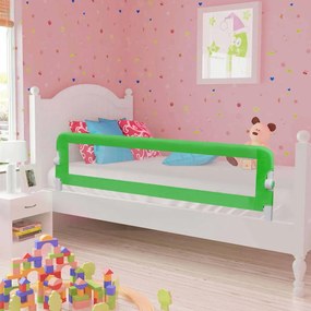 10168 vidaXL Barra de segurança p/ cama infantil 120x42cm poliéster verde