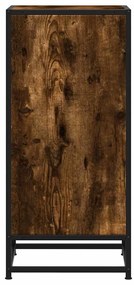 Aparador 35,5x35x76 cm deriv. de madeira/metal carvalho fumado