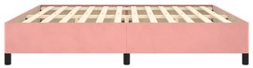 Estrutura de cama 200x200 cm veludo rosa