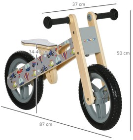 AIYAPLAY Bicicleta sem Pedais de Madeira para Crianças de 3-6 Anos com