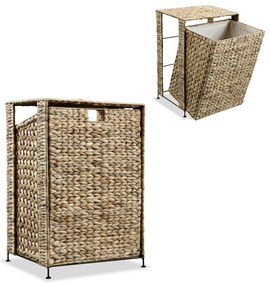 vidaXL Cesto para roupa suja 44x34x64 cm jacinto de água