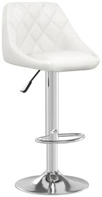 Bancos de bar 2 pcs couro artificial branco