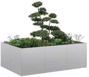 vidaXL Planter 120x80x40 cm aço galvanizado
