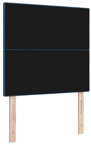 Cabeceira vidaXL Botões Almofadados Azul 90 cm Tecido
