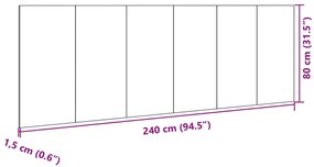 Cabeceira cama c/ armários 240cm deriv. madeira carvalho fumado