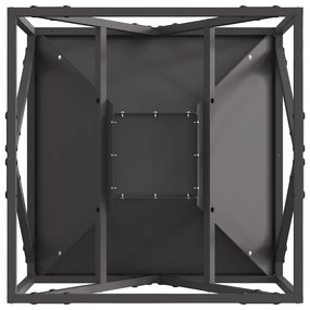 Fogueira Quadrada vidaXL Preta 50x50x35 cm Aço