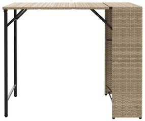 5 pcs conjunto de jantar para jardim dobrável vime PE bege