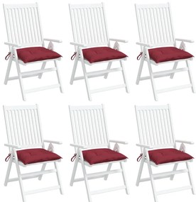 Almofadões móveis de paletes 6 pcs tecido oxford vermelho-tinto