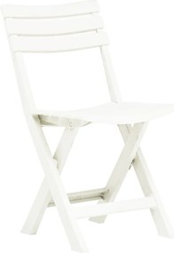 Cadeiras de jardim dobráveis 2 pcs plástico branco