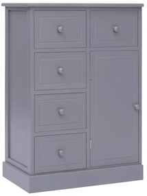 Aparador com 10 gavetas 113x30x79 cm madeira cinzento