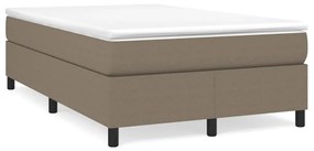 Cama boxspring c/ colchão 120x190cm tecido castanho-acinzentado