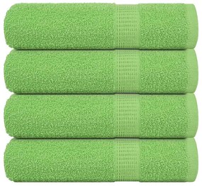 Toalhas banho 4 pcs 100x150 cm 360 gsm 100% algodão verde maça