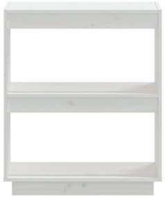 Estante madeira de pinho maciça 60x35x71 cm branco