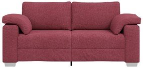 Sofá Loveseat Vermelho Vinho 140 cm Tecido