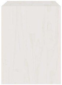 Mesa de cabeceira 40x30,5x40 cm madeira de pinho maciça branco