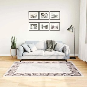 vidaXL Tapete lavável antiderrapante 120x180 cm bege-claro