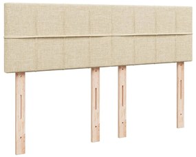 Cama com molas/colchão 140x200 cm tecido cor creme