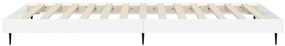 Estrutura cama 100x200 cm derivados de madeira branco brilhante