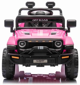 Jipe elétrico para crianças OFFROAD NEW, bateria de lítio, chassis alto, banco largo, suspensão nas rodas traseiras, controlo remoto de 2,4 GHz, leito
