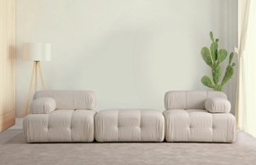 Sofá de 3 Lugares Doblo – Creme – 300 cm x 100 cm x 80 cm