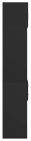 Armário de arrumação 70x42,5x225 cm derivados de madeira preto