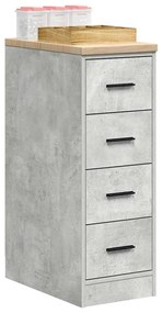 vidaXL Armário de arrumação de garagem betão cinzento 30x51x85 cm