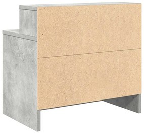 Mesa de cabeceira com gaveta 51x31x47 cm cinzento cimento