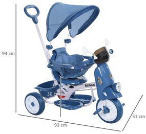 Triciclo evolutivo infantil Carrinho de criança Com função de luz e mú