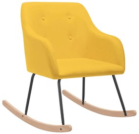 330422 vidaXL Cadeira de baloiço tecido amarelo