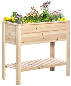 Horta Vertical Elevada com Prateleira 90x40x81cm Mesa de Cultivo de Ma