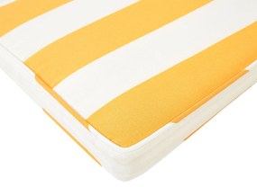 Conjunto de 2 almofadas de assento amarelo e branco TERNI Beliani