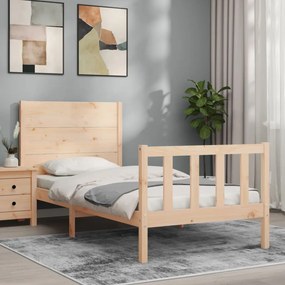 Cama sem colchão 90x200 cm madeira de pinho maciça