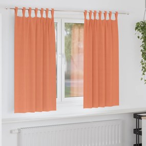 Cortinas opacas 2 pcs Terracota 175 x 140 cm Poliéster
