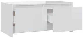Mesa de centro 90x50x41,5 cm derivados madeira branco brilhante