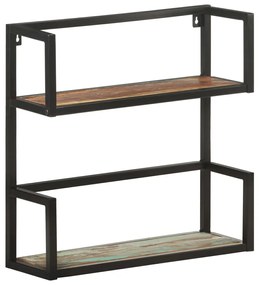 vidaXL Estante de parede 60x20x60 cm madeira recuperada maciça