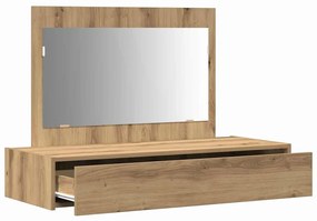 Mesa de Maquilhagem Suspensa em Carvalho Artesanal 100x40x70 cm