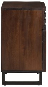 Mesa de cabeceira 50x34x60 cm madeira mangueira maciça castanho